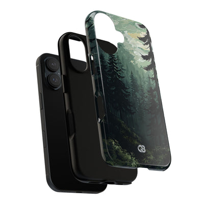 Misty Pine Shadow · Tough Phone Case for iPhone