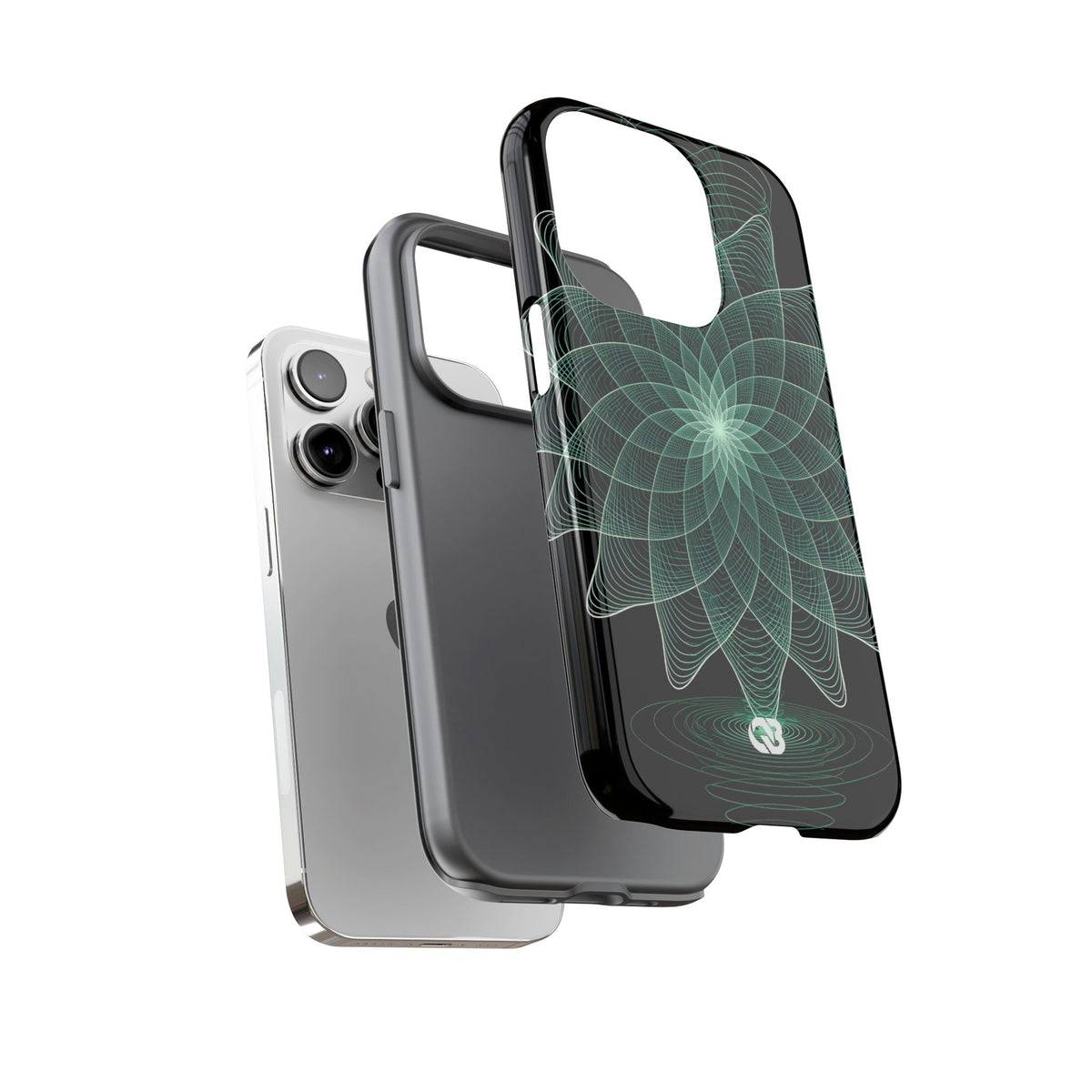 Verdant Harmonic Bloom · Tough Phone Case for iPhone · Black