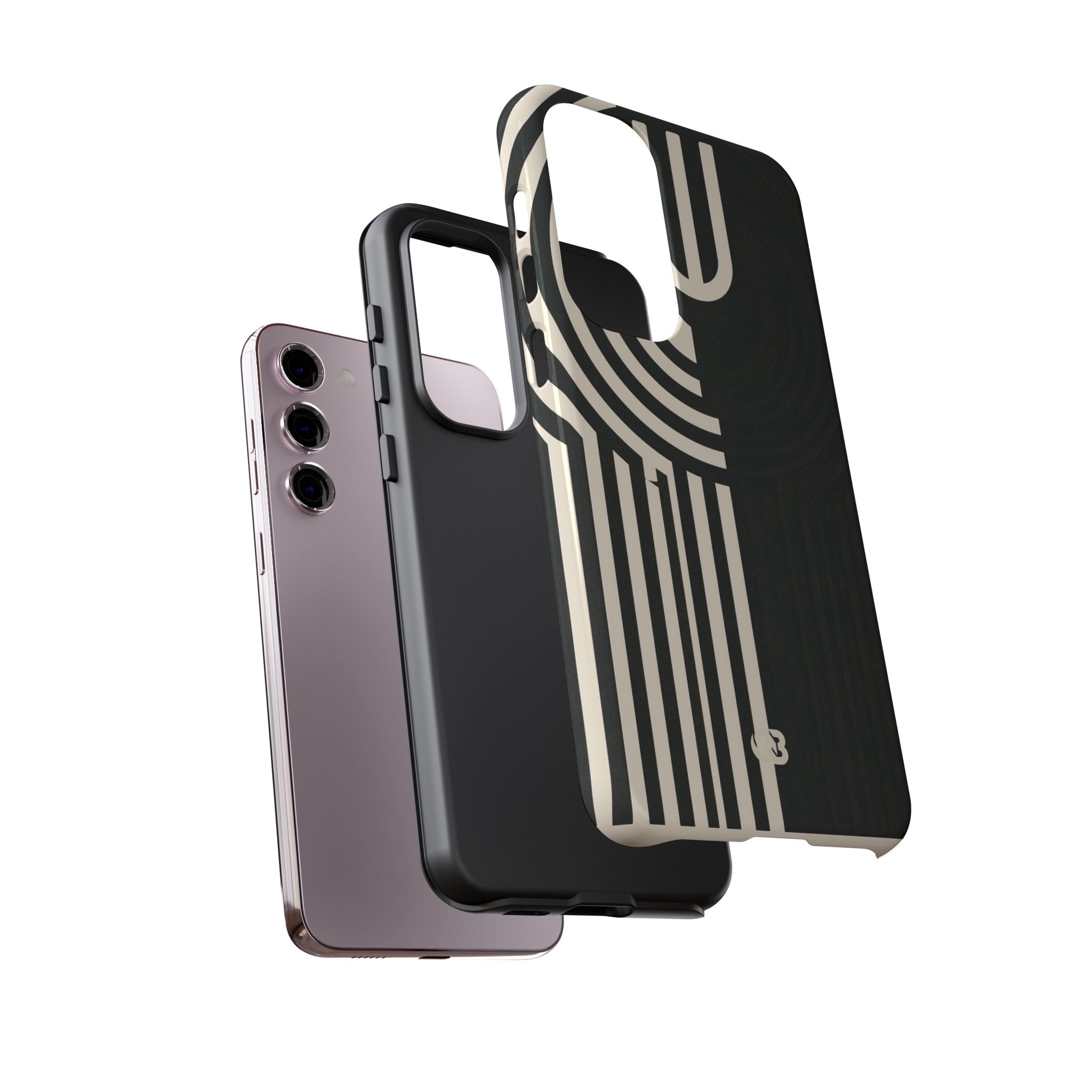 Beige Tough Phone Case for Samsung - Monolith Ivory Signal