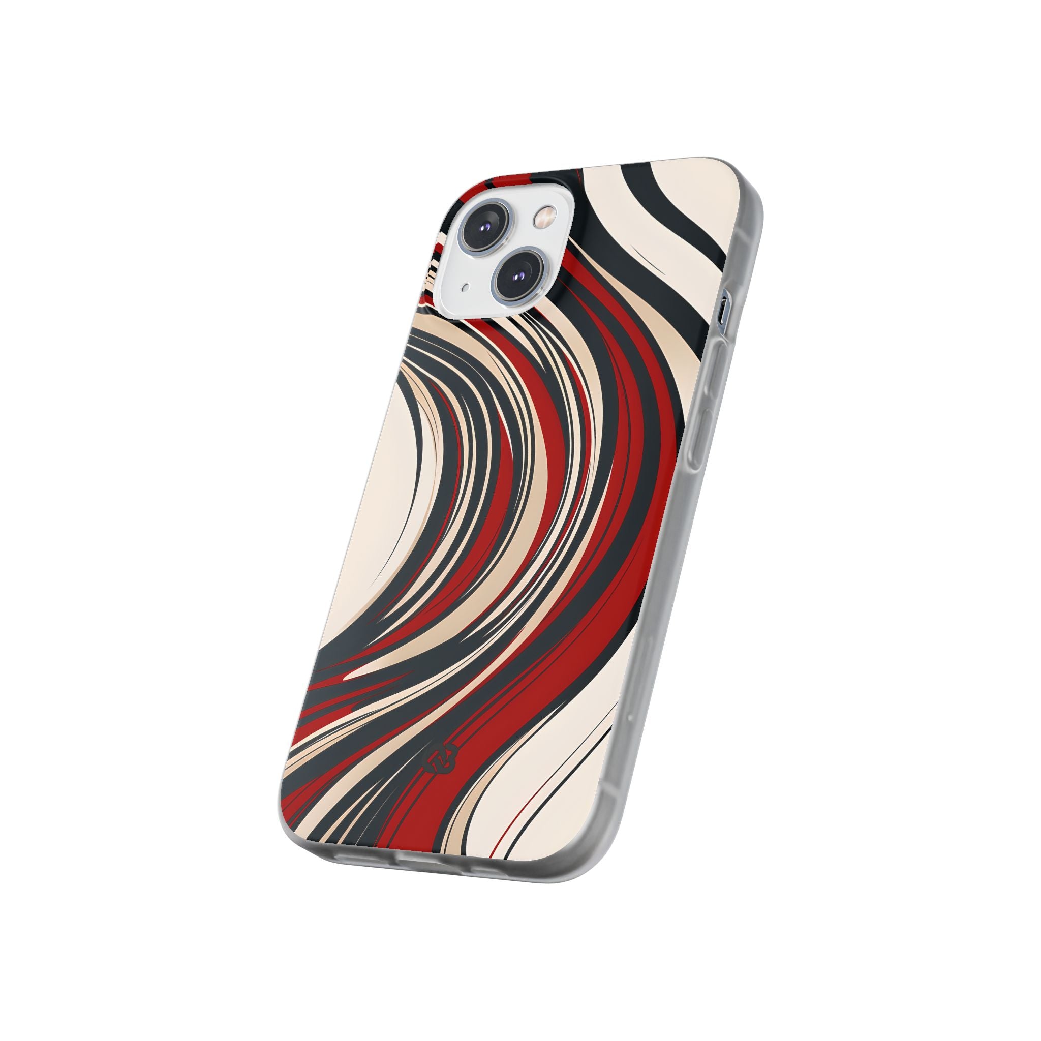 Crimson Flow Waves · Soft Handyhülle für iPhone