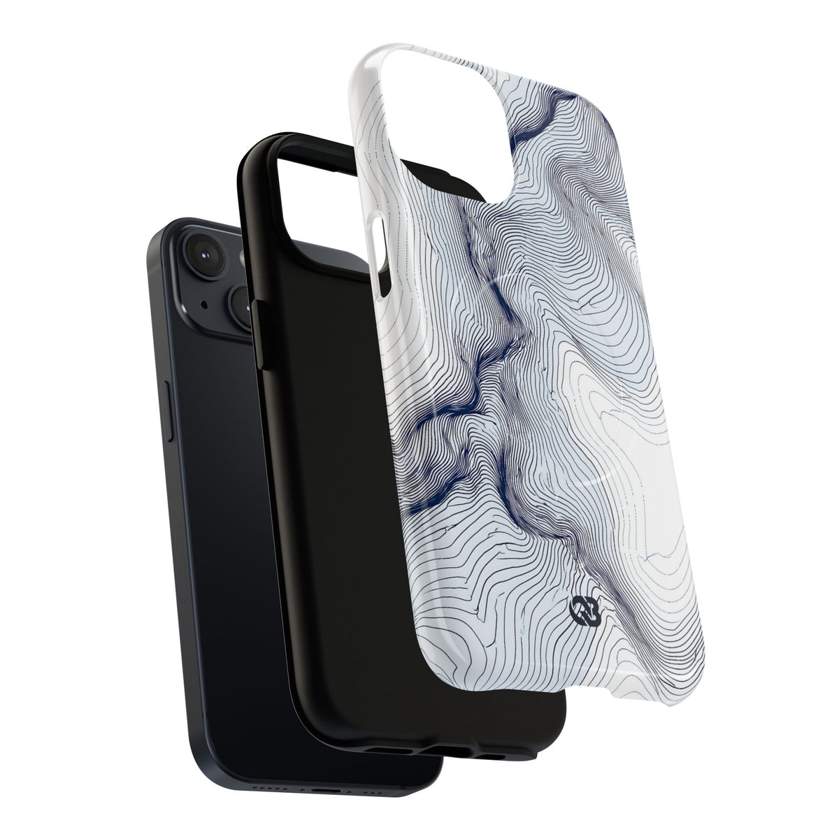 Nordic Ridge Contour · Tough 2.0 Magnetic Phone Case for iPhone · White