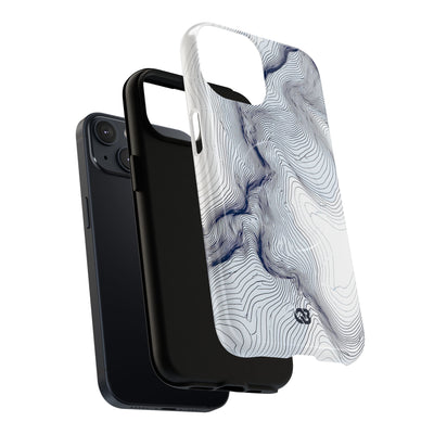 Nordic Ridge Contour · Tough 2.0 Magnetic Phone Case for iPhone · White