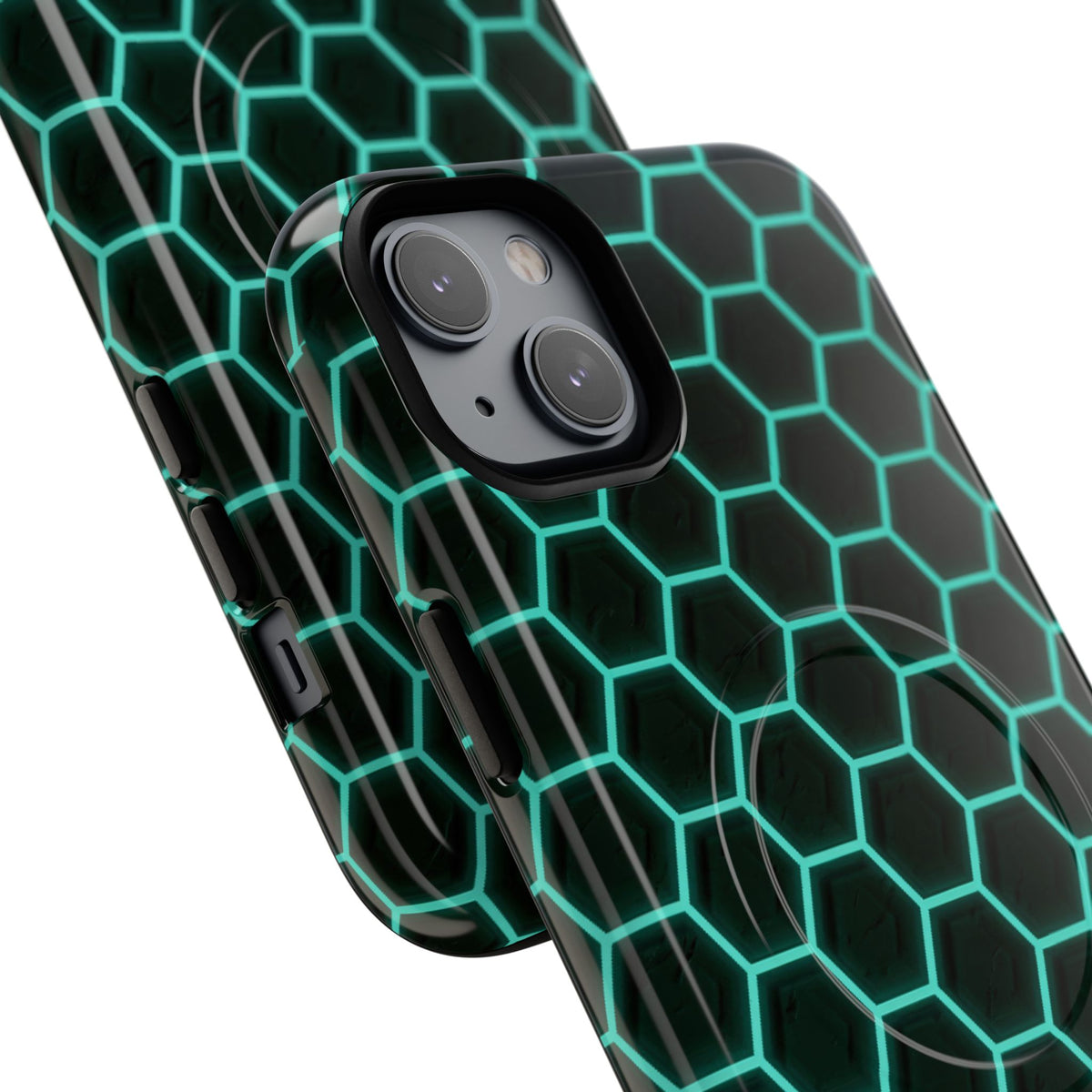 Neon Hex Spectrum · Tough 2.0 Magnetic Phone Case for iPhone · Teal