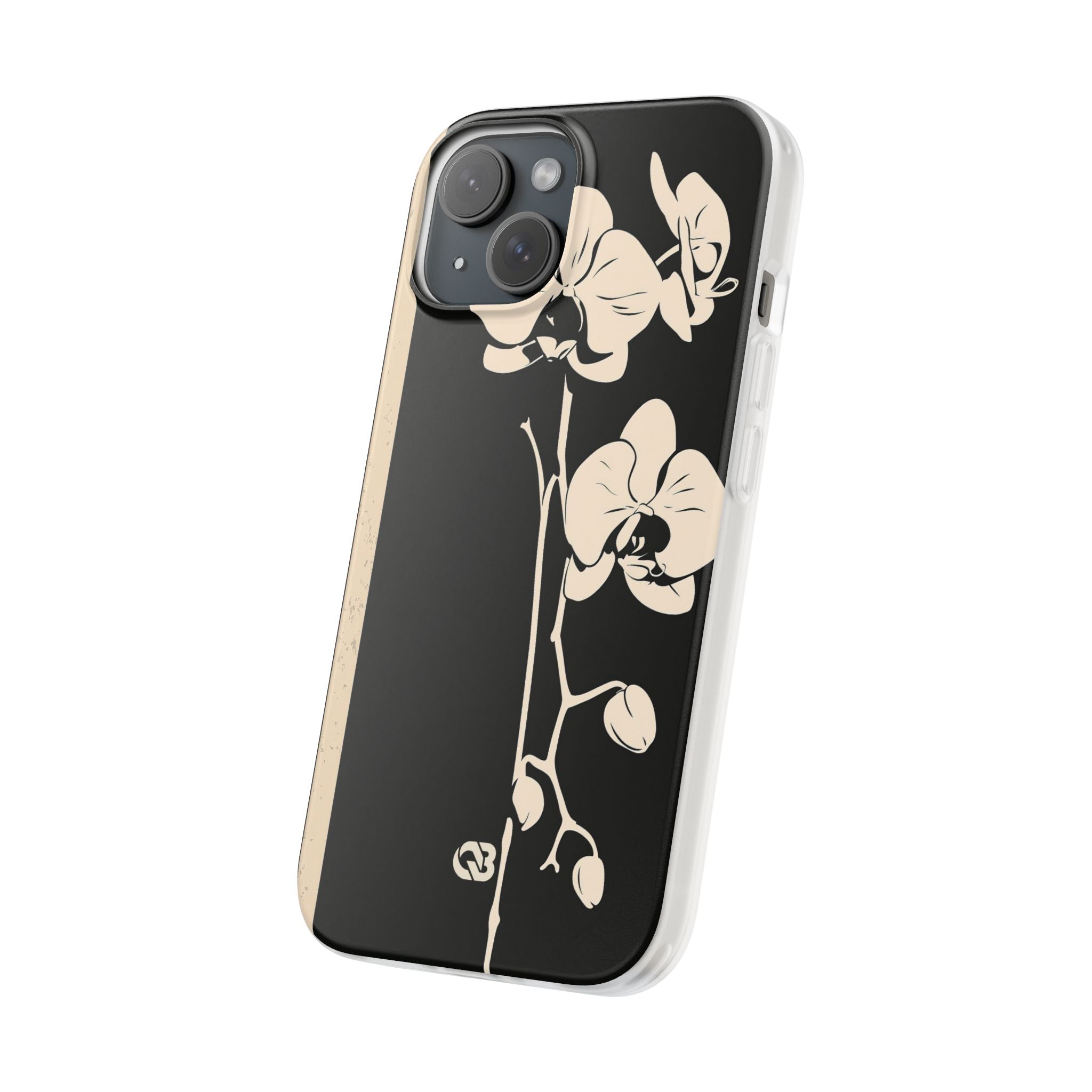 Black Lite Phone Case for iPhone - Obsidian Bone Orchid