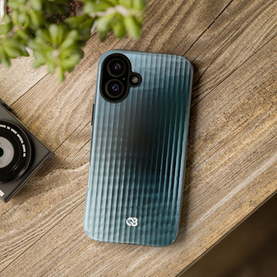Blue Tough Phone Case for iPhone - Glacial Reeded Glass