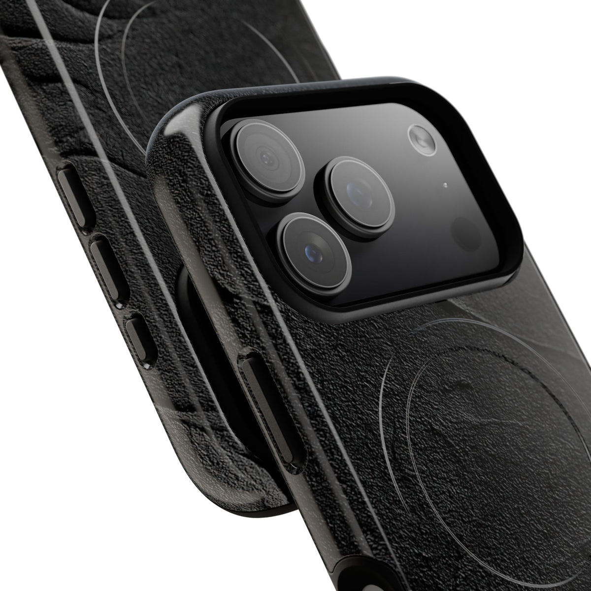 Obsidian Stucco Relief · Tough 2.0 Magnetic Phone Case for iPhone · Black