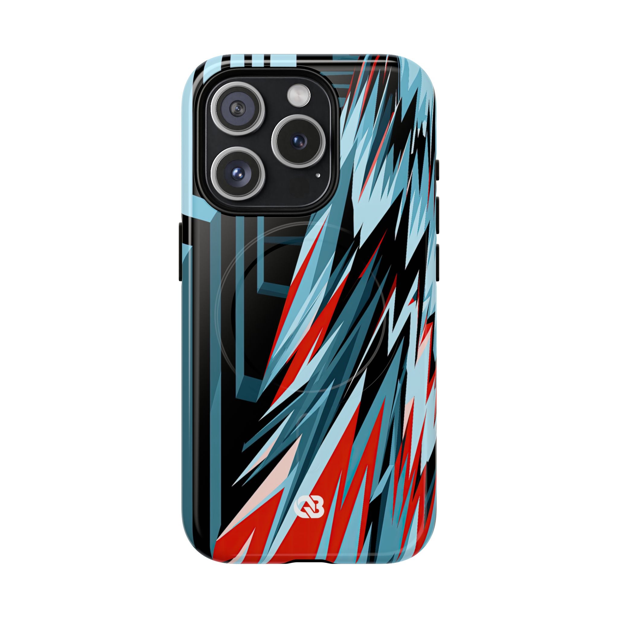 Blue Tough 2.0 Magsafe Phone Case for iPhone - Glitch Peak Cyan