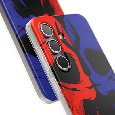 Crimson Cobalt Skulls · Soft Phone Case for Samsung