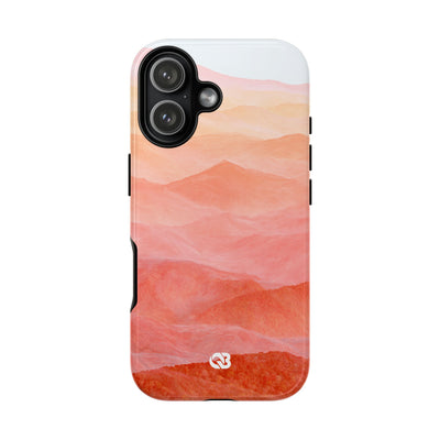 Alpenglow Ridge Vista · Tough Phone Case for iPhone · Orange