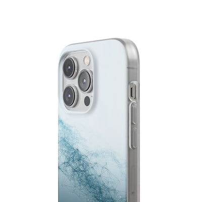 Teal Lite Phone Case for iPhone - Cyan Vector Lattice