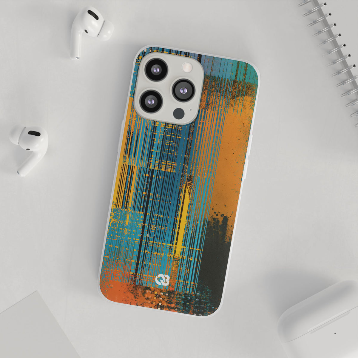 Cyber Glitch Stream · Lite Phone Case for iPhone ·  Teal