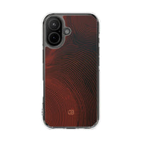 Red Impact MagSafe Phone Case for iPhone - Terracotta Nerve Map