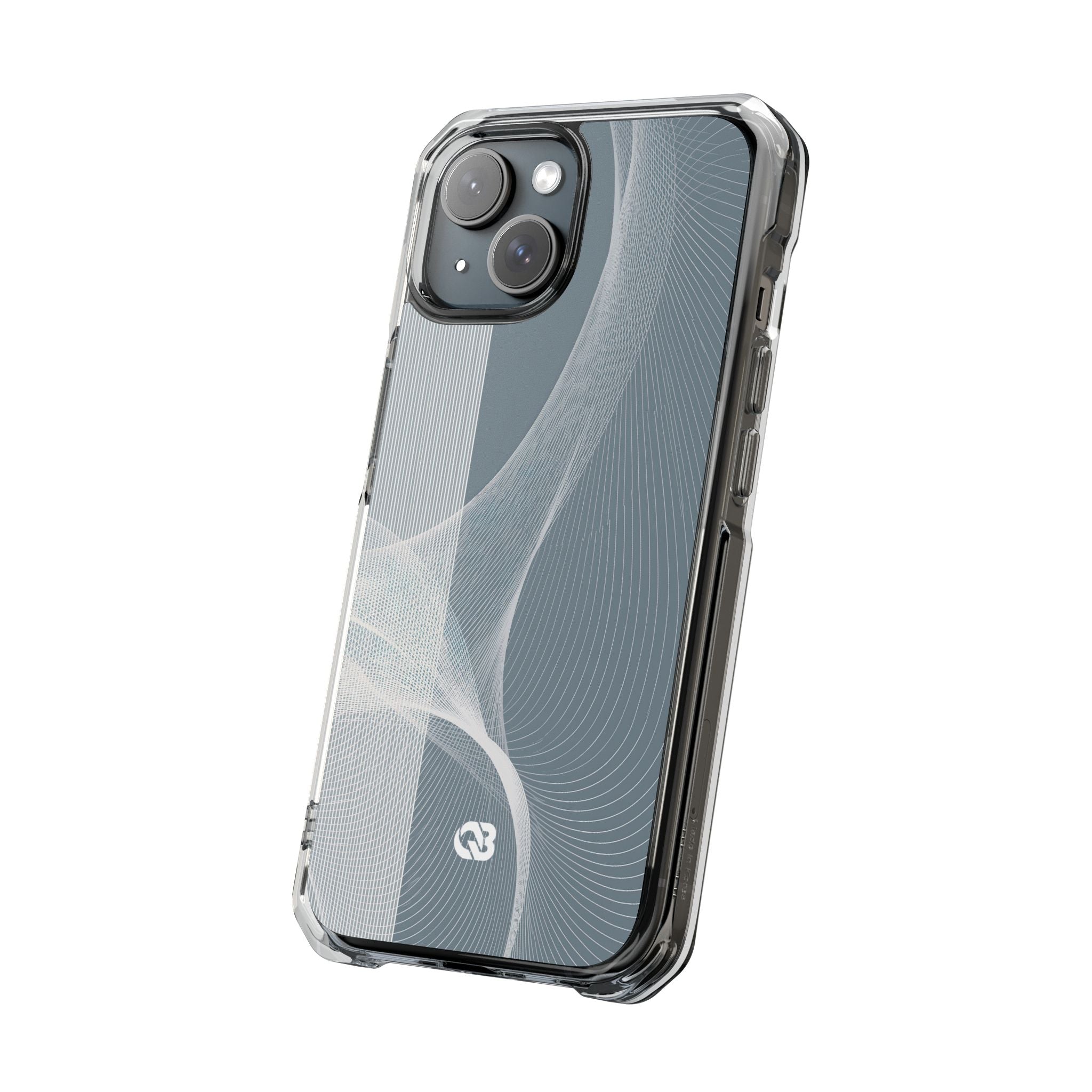 Grey Impact MagSafe Phone Case for iPhone - Slate Mesh Horizon