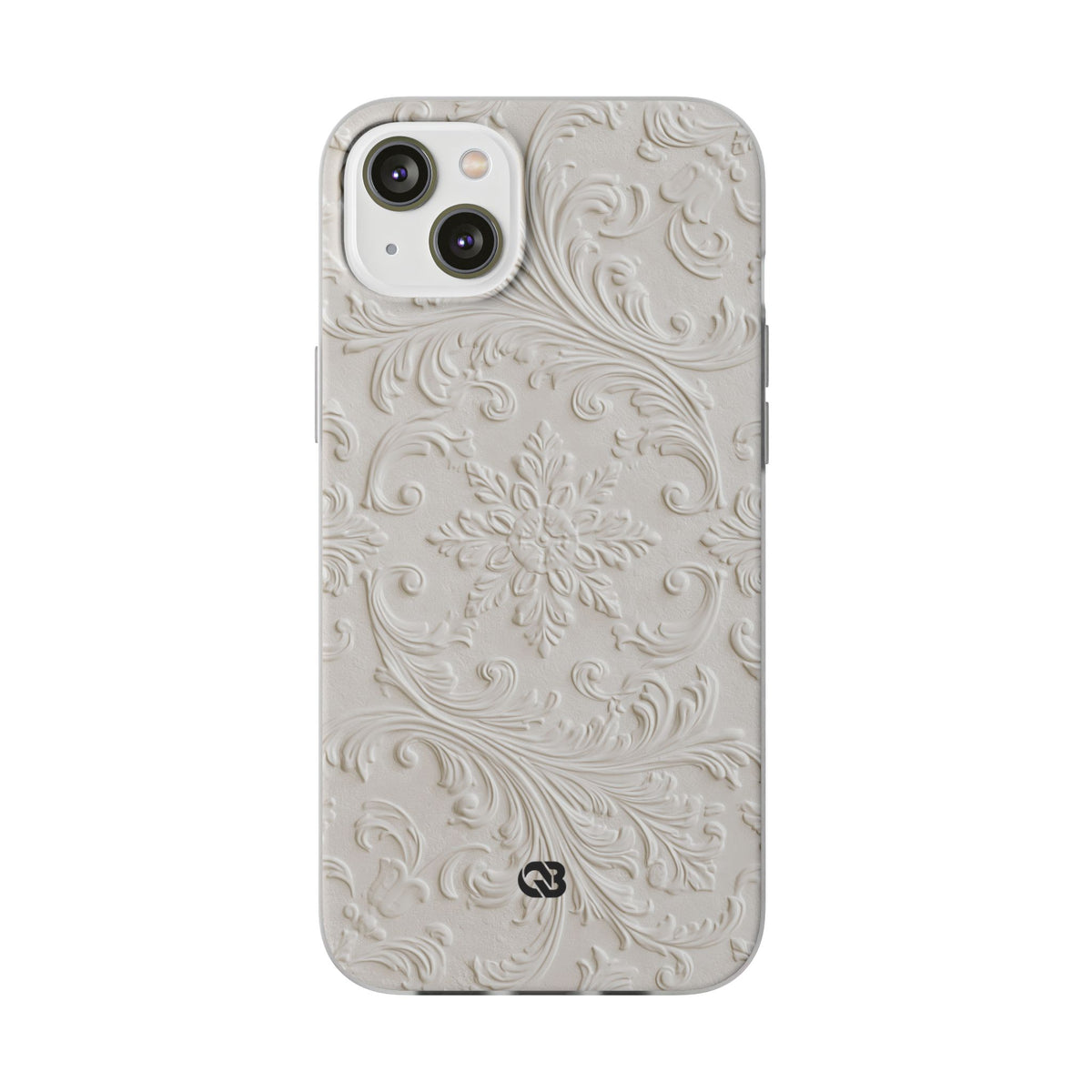 Ivory Baroque Relief · Lite Phone Case for iPhone ·  White