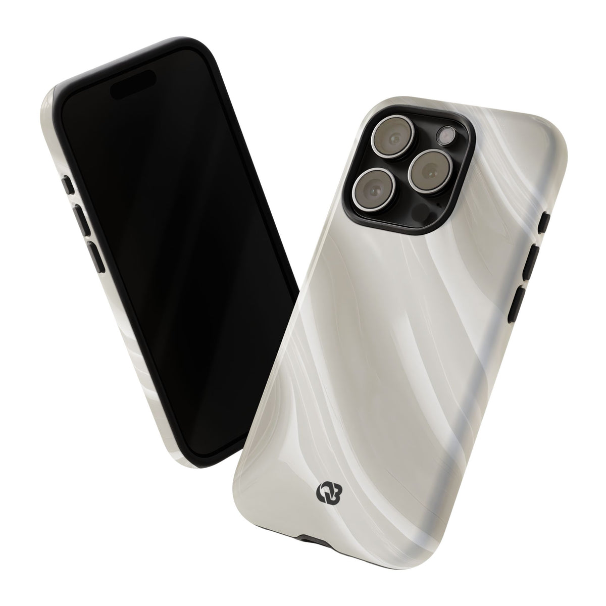 Liquid Enamel Fold · Tough Phone Case for iPhone · White