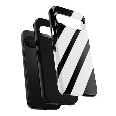 Obsidian White Bars · Tough etui na telefon dla Google Pixel
