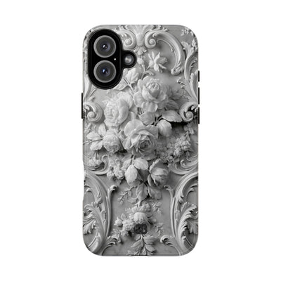 Rococo Marble Rose · Tough Phone Case for iPhone · White