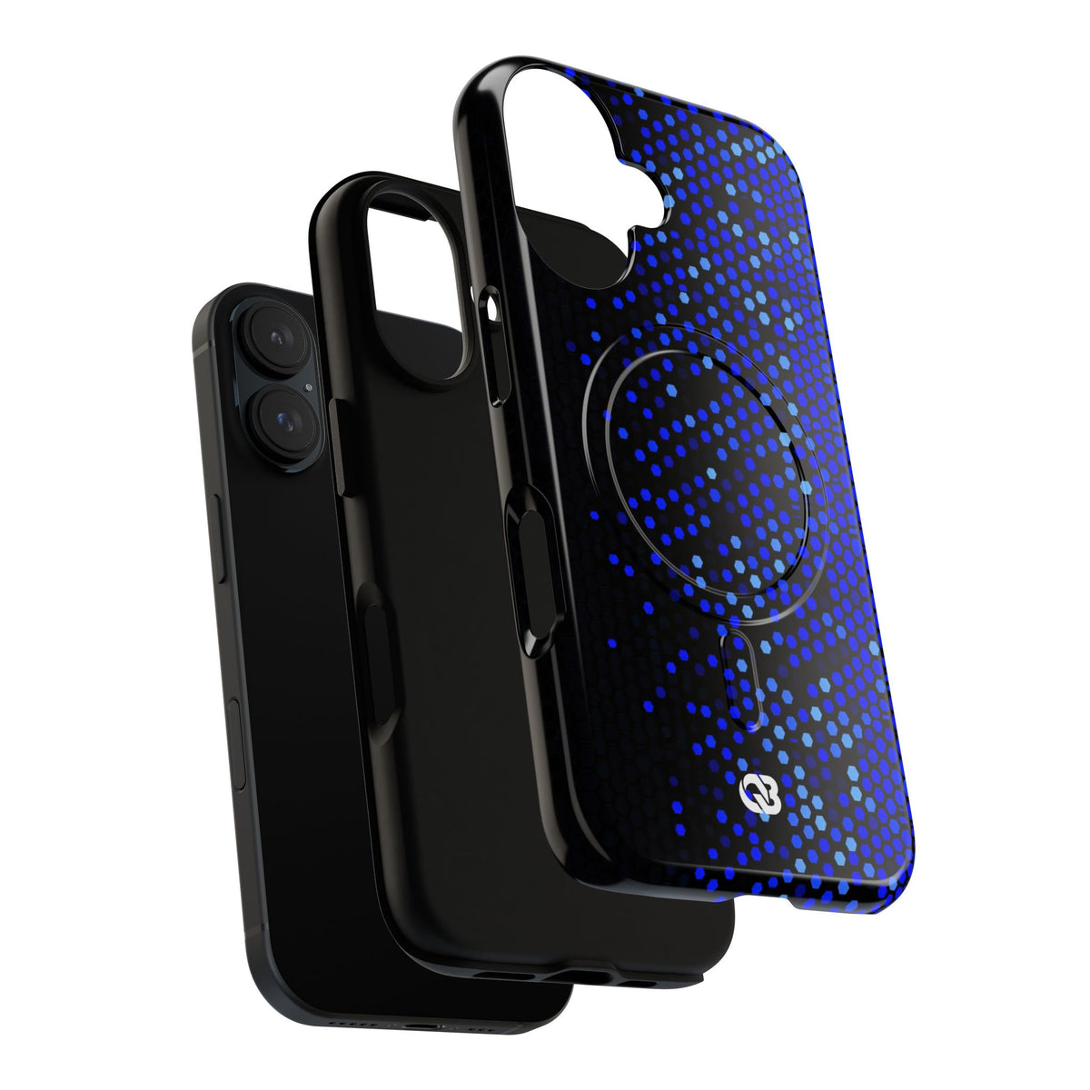 Cobalt Hex Dispersion · Tough 2.0 Magnetic Phone Case for iPhone · Blue