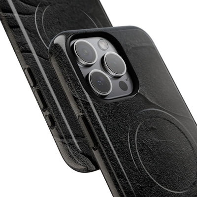 Obsidian Stucco Relief · Tough 2.0 Magnetic Phone Case for iPhone · Black