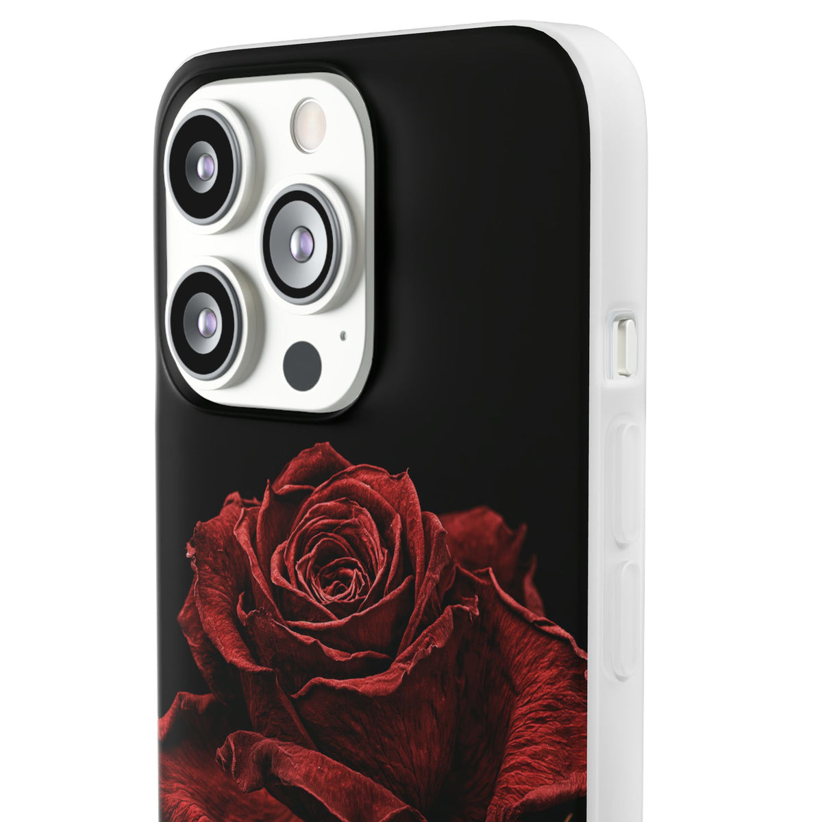 Crimson Noir Rose · Lite Phone Case for iPhone ·  Black