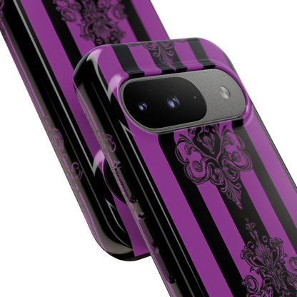 Damask Elegance Lila Google Pixel 9 Case - Tough