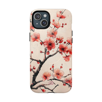 Crimson Silk Flora · Tough+ Custodia per iPhone · Magsafe