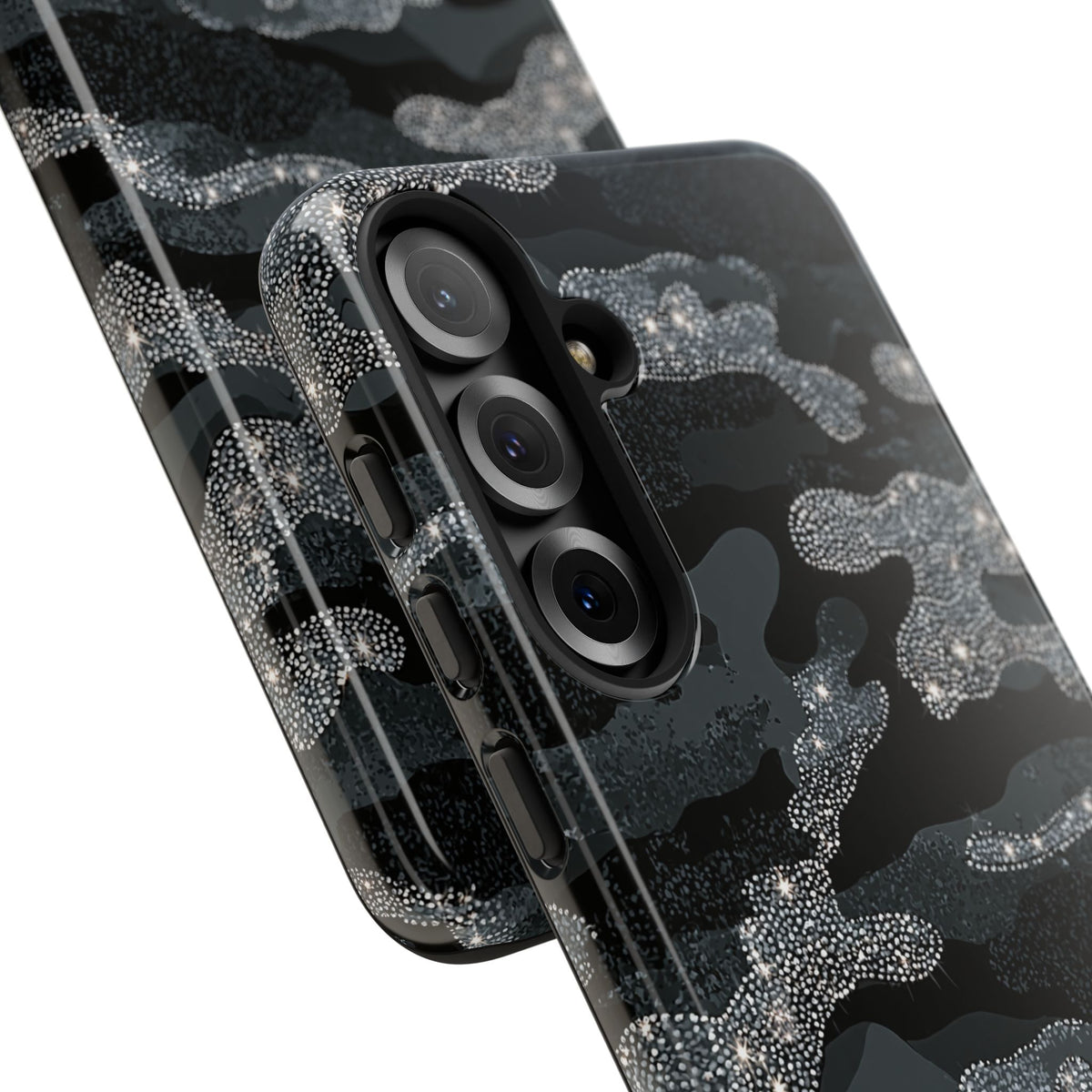 Glitter Shadow Camo · Tough Phone Case for Samsung · Black