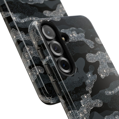 Glitter Shadow Camo · Tough Phone Case for Samsung · Black