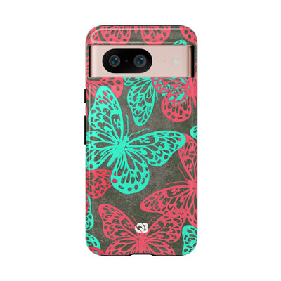 Electric Papillon · Tough Phone Case for Pixel ·  Pink