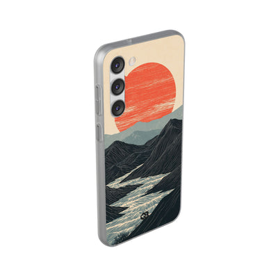 Beige Lite Phone Case for Samsung - Crimson Ridge Flow