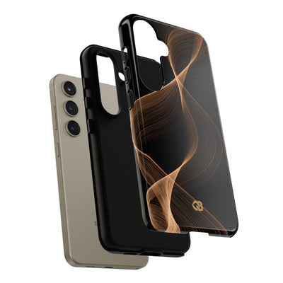 Amber Contour Flow · Tough Phone Case for Samsung · Black