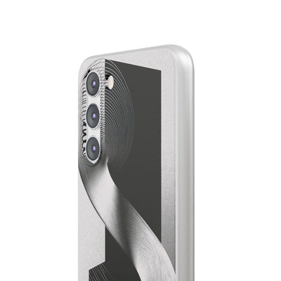 Grey Lite Phone Case for Samsung - Obsidian Moiré Wave