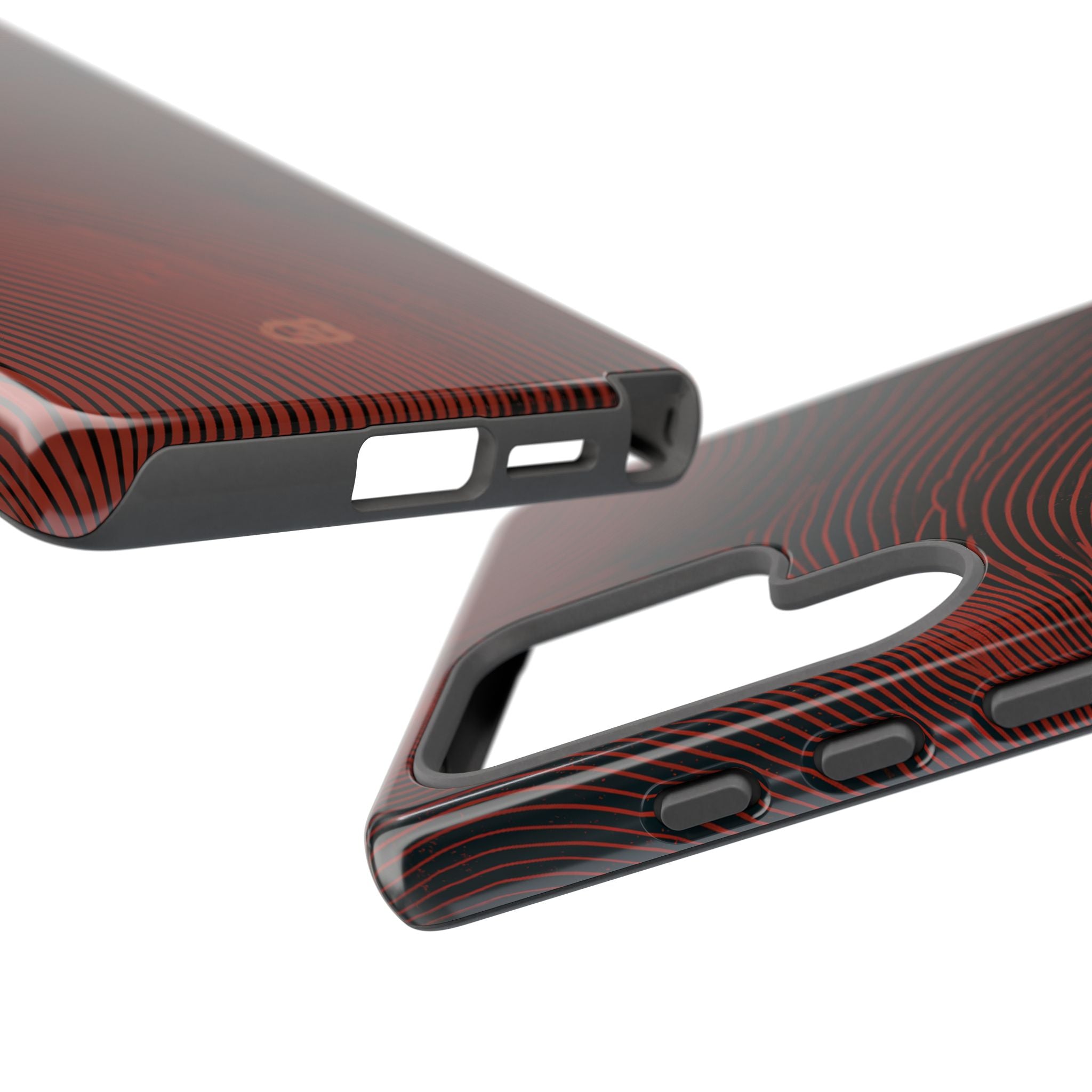 Red Tough Phone Case for Samsung - Terracotta Nerve Map