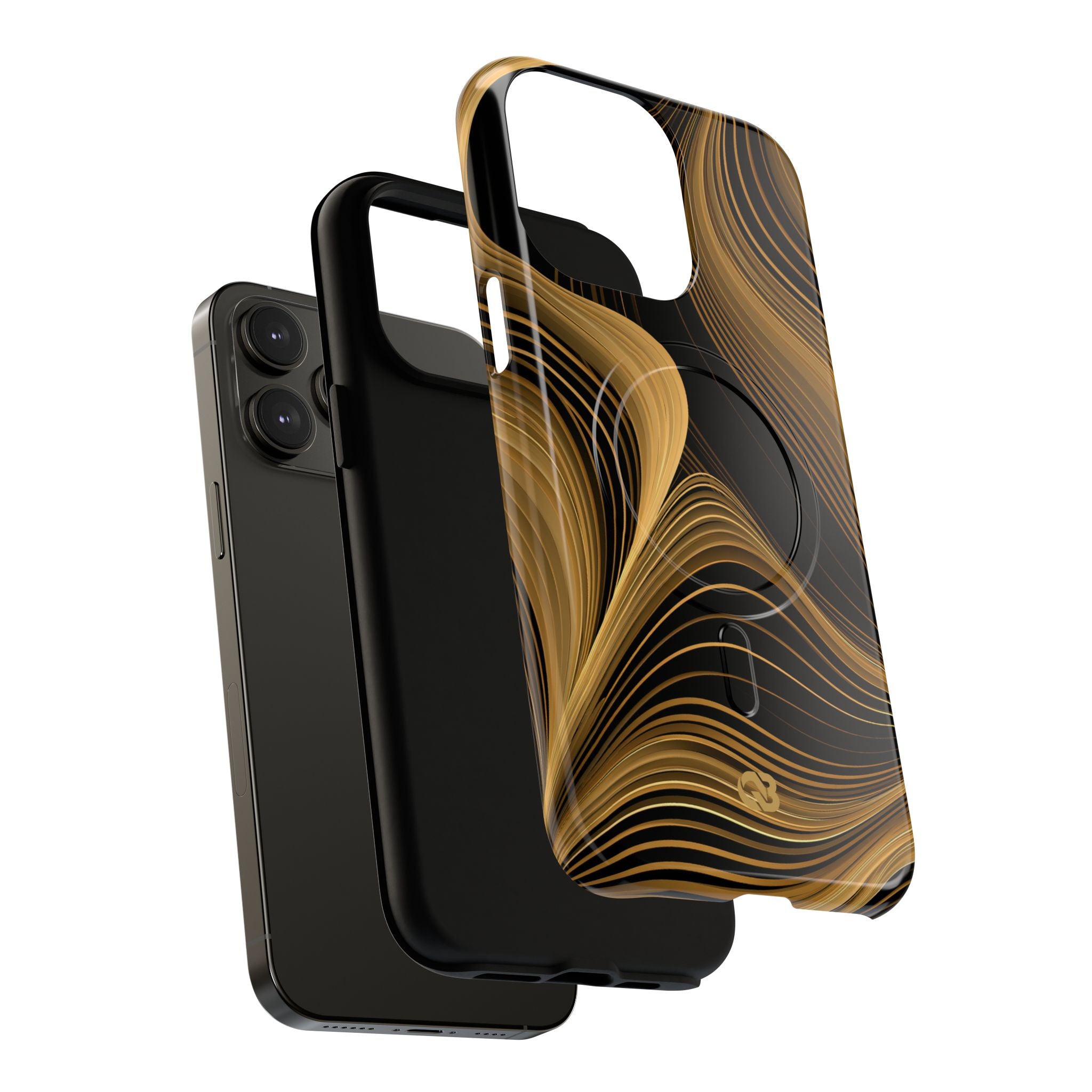 Gold Tough 2.0 Magsafe Phone Case for iPhone - Molten Copper Strands