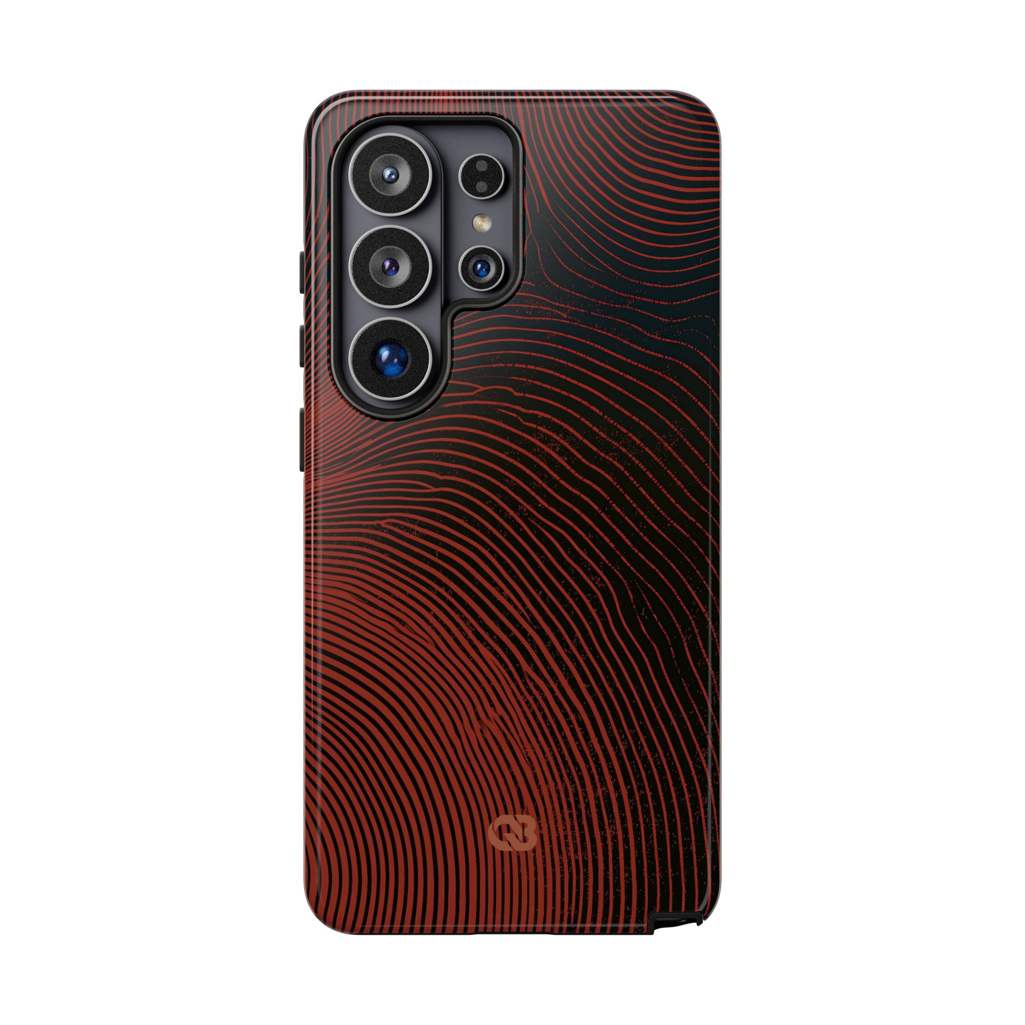 Red Tough Phone Case for Samsung - Terracotta Nerve Map