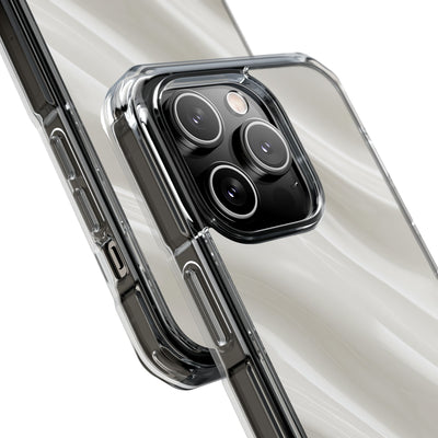 Liquid Enamel Fold · Clear Impact Magnetic Phone Case for iPhone ·  White