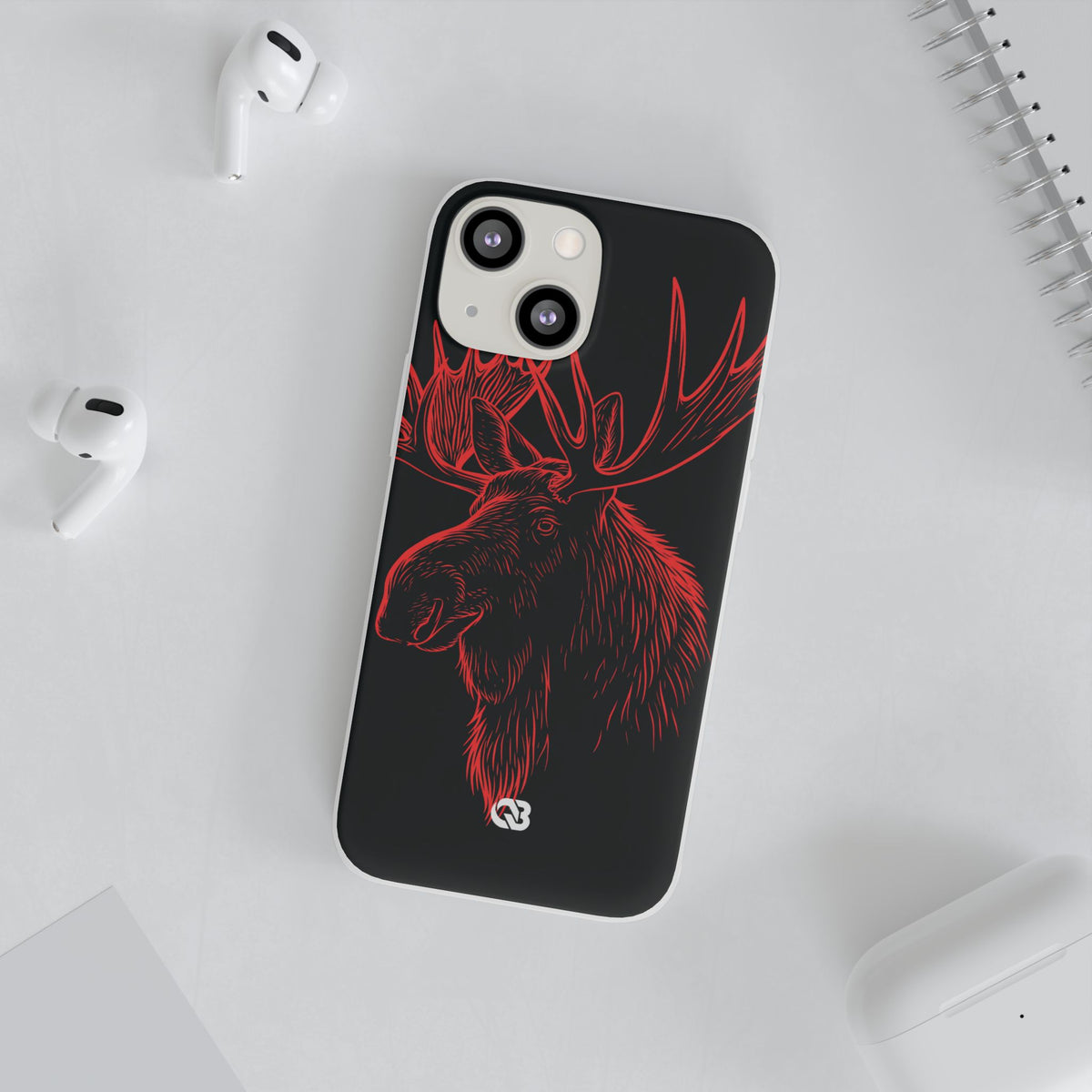 Nordic Elk · Lite Phone Case for iPhone ·  Black