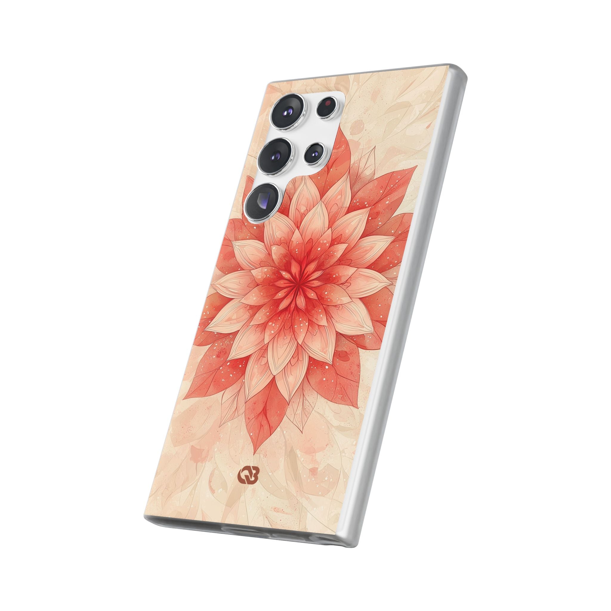 Coral Layered Bloom · Soft Phone Case for Samsung