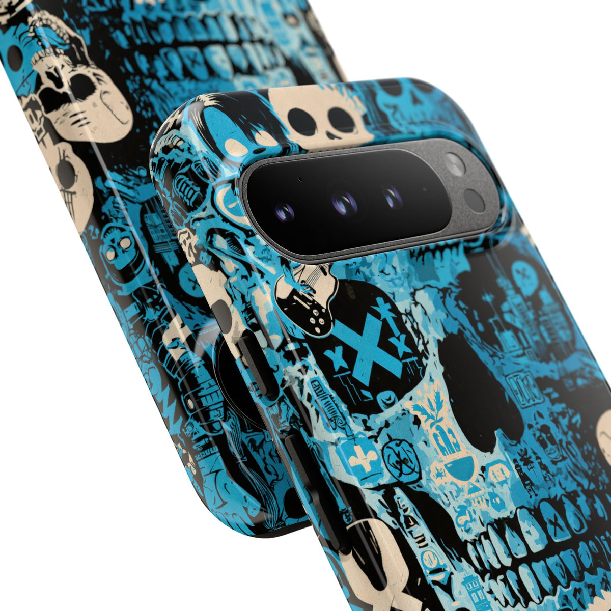 Electric Skull Graffiti · Tough Phone Case for Pixel ·  Blue