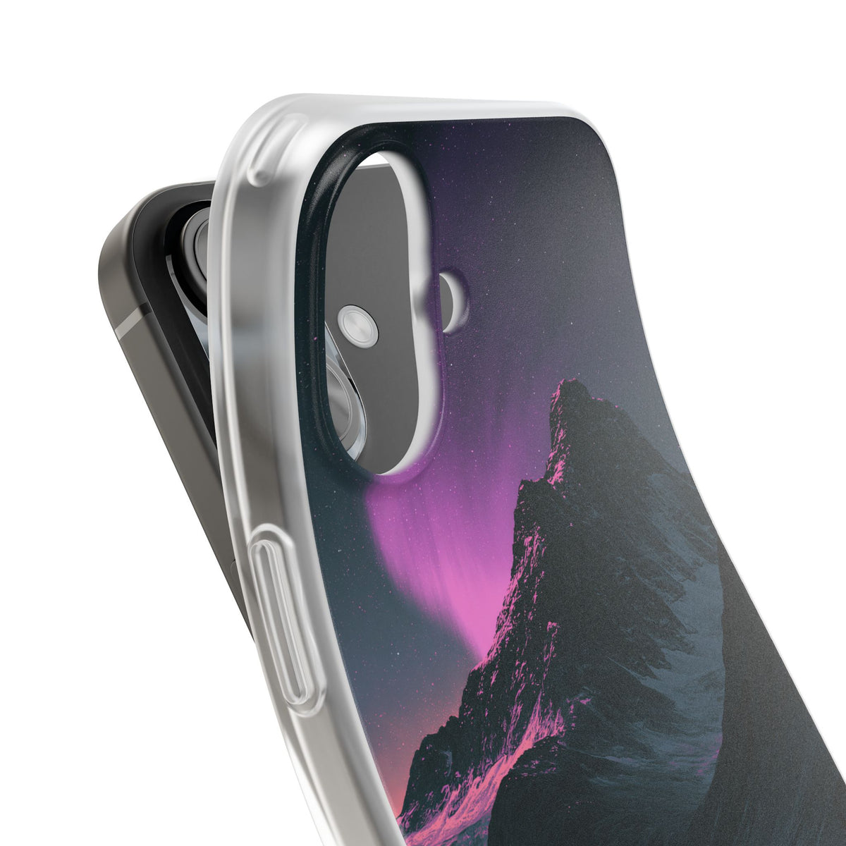 Arctic Aurora Summit · Lite Phone Case for iPhone ·  Black