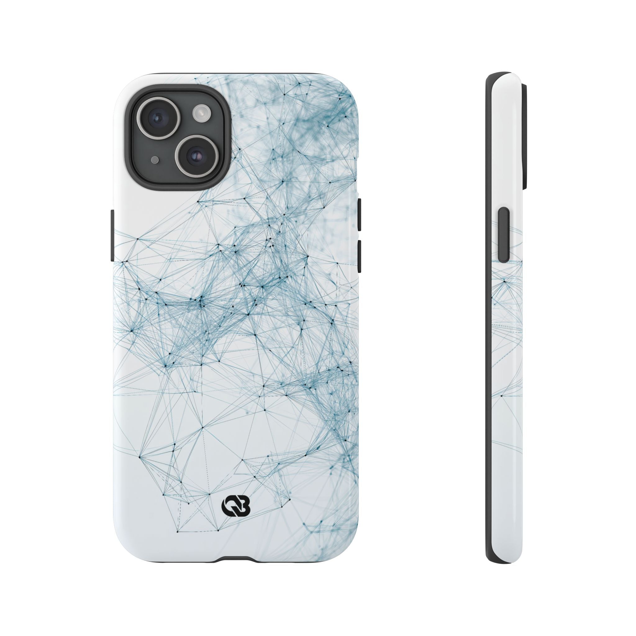 Blue Tough Phone Case for iPhone - Glacial Neural Web