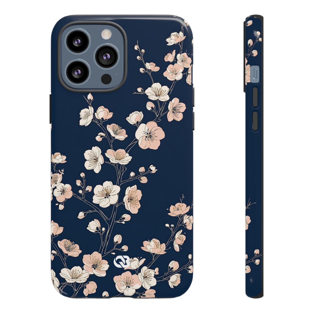 Midnight Plum Blossom · Tough Phone Case for iPhone · Blue