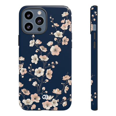 Midnight Plum Blossom · Tough Phone Case for iPhone · Blue