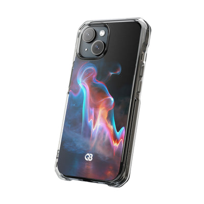 Neon Waveform · Clear Impact Magnetic Phone Case for iPhone · Black