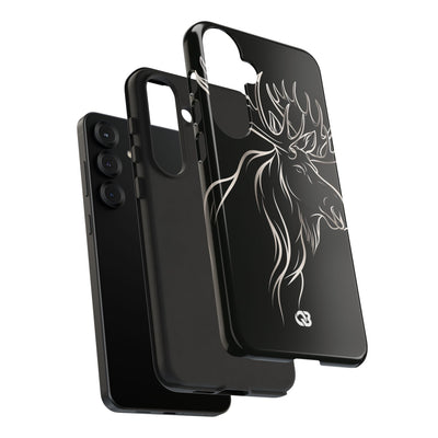 Nordic Moose Contour · Tough Phone Case for Samsung · Black