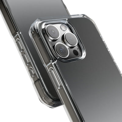 Noir Ombre Fade · Clear Impact Magnetic Phone Case for iPhone ·  Black