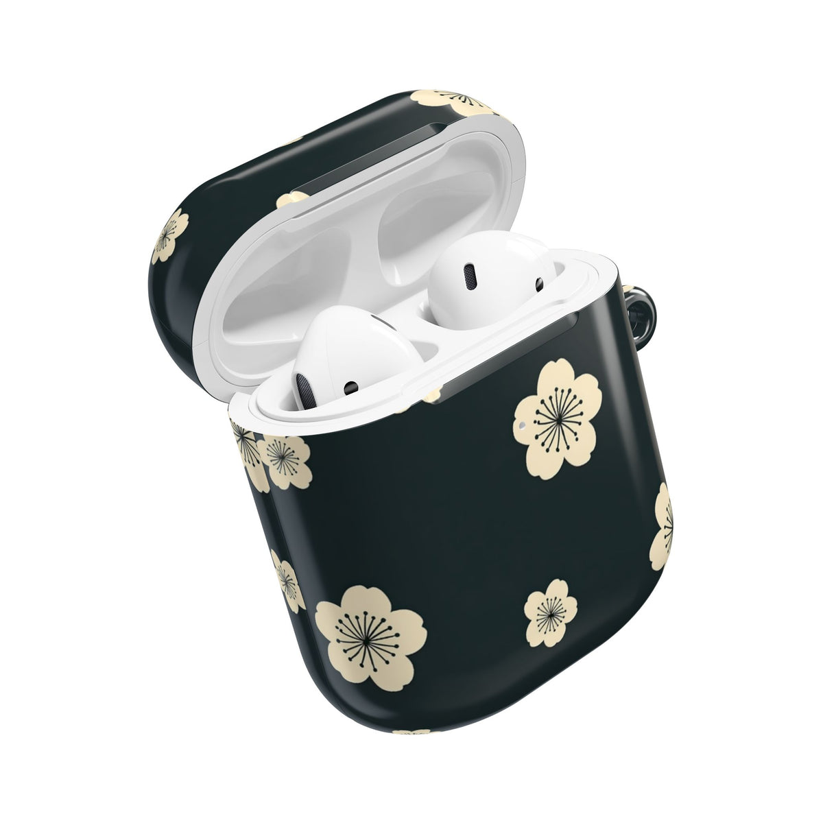 Midnight Sakura Bloom · Hard Case for AirPods & AirPods Pro · Black