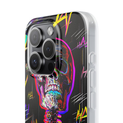 Neon Glitch Skeleton · Soft Handyhülle für iPhone