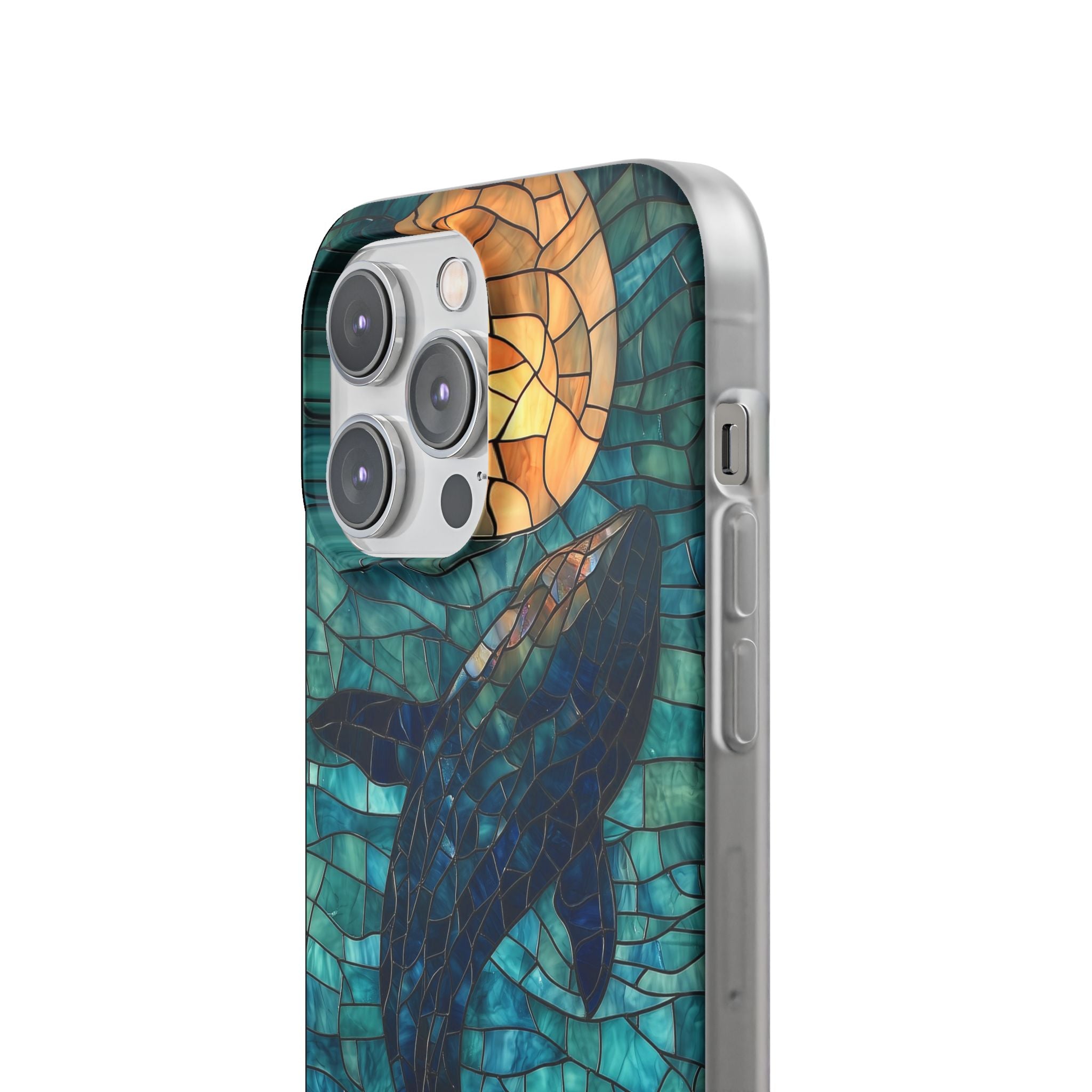 Stained Moon Whale · Soft Telefoncover for iPhone