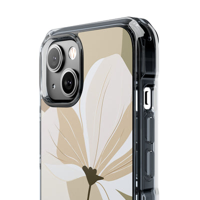 Beige Impact MagSafe Phone Case for iPhone - Sage Linen Magnolia